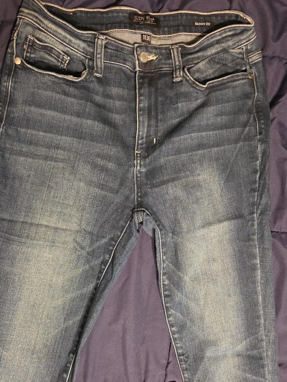 Judy Blue Skinny Jeans in Faded Blue Wash (Size 11/Waist 30) Very Stretchy
